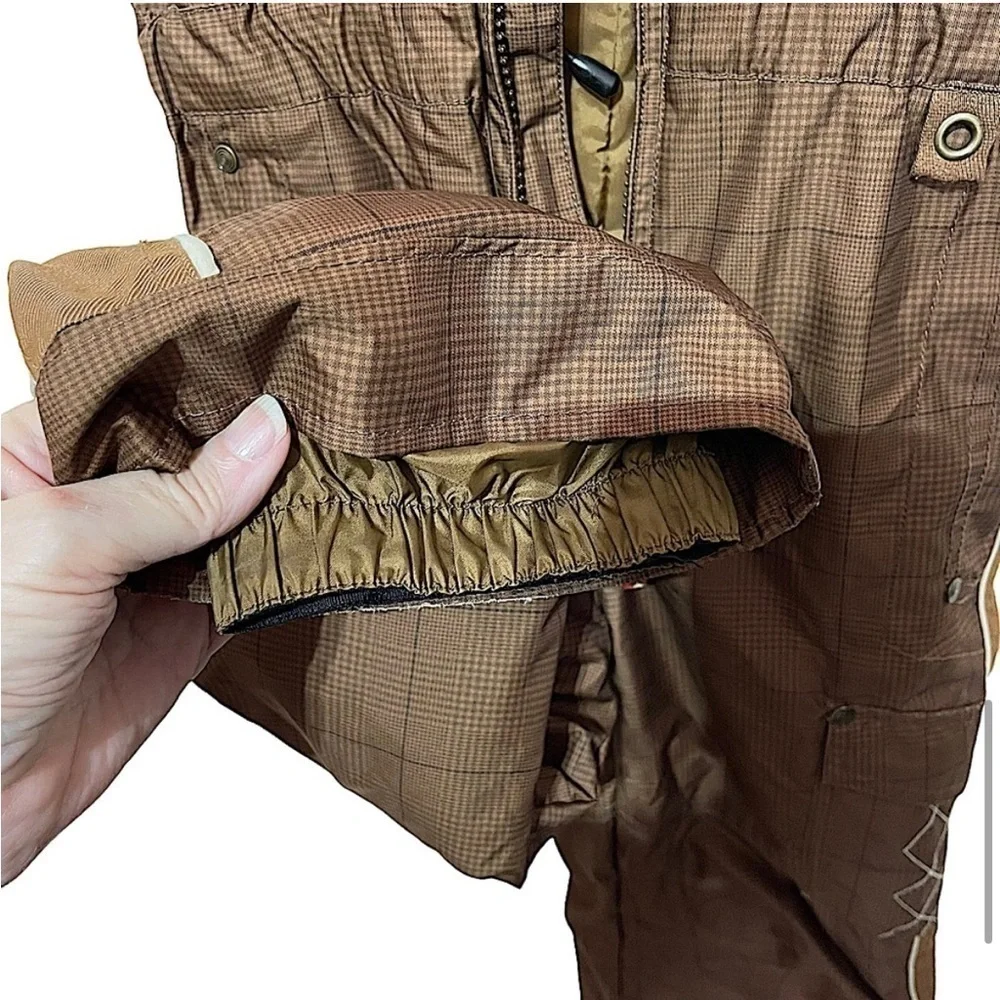 Obermeyer Boy’s Brown I Grow Bib Ski Pants Sz 5